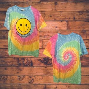 5 for $25🔥"Have A Djibouti Day!" Tie Dye Swirl Smiley Face T-Shirt Medium- New